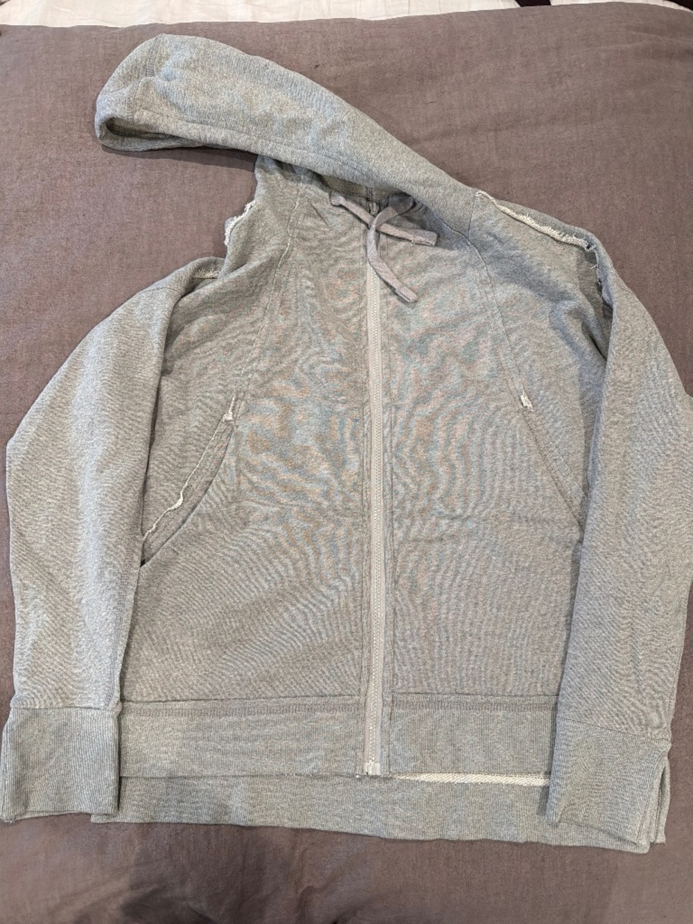 Free People Movement Gray Full Zip Hoodie Jacket Size M NWOT
